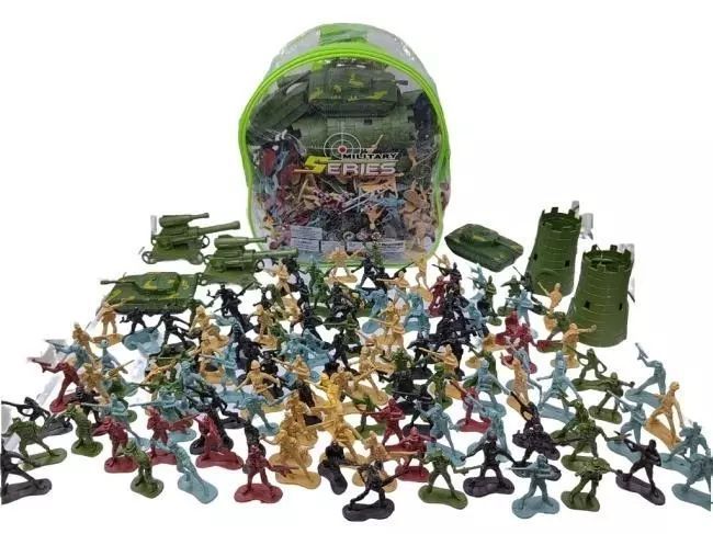 Zestaw żołnierzyków z akcesoriami w plecaku. MERKPOL