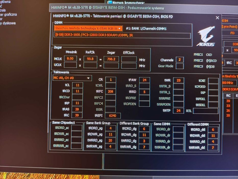 Płyta główna Gigabyte B85M-D3H, Xeon E3 1270 V3, 16 Gb RAM