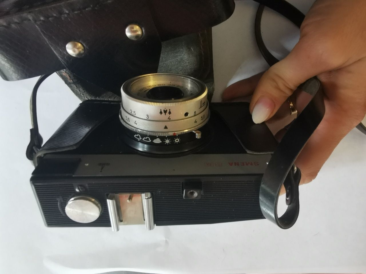 Zabytkowy aparat fotograficzny Smena 8m obiektyw lomo T-43 4/40mm