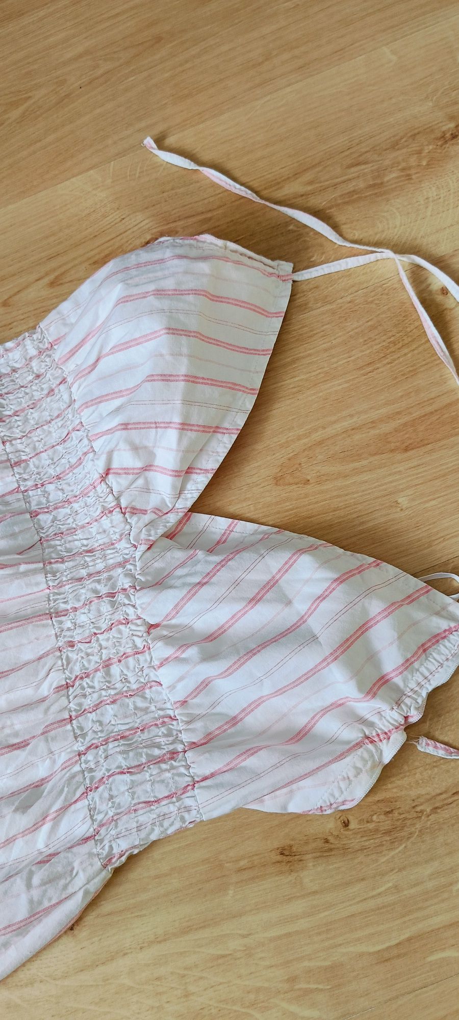 Letnia sukienka boho, sukienka MIDI, sukienka wiązana na szyi