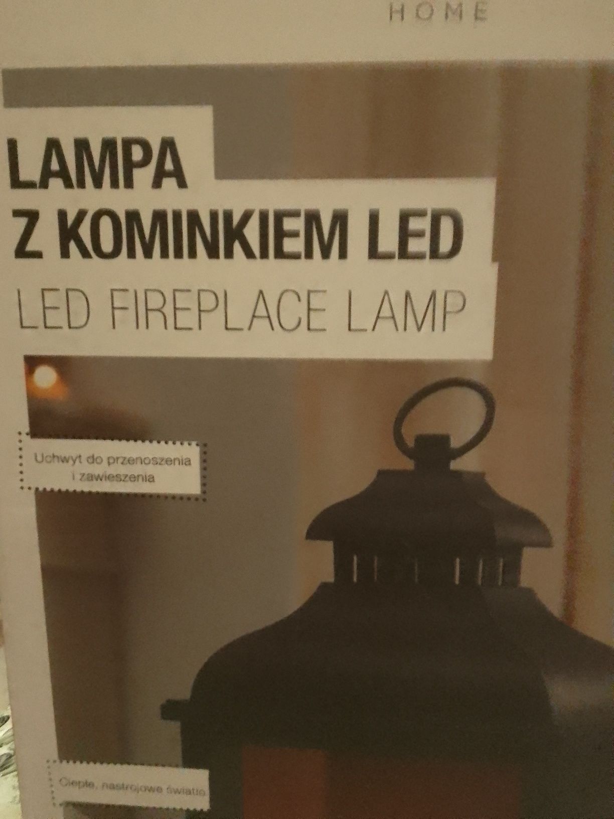 Lampa z kominkiem