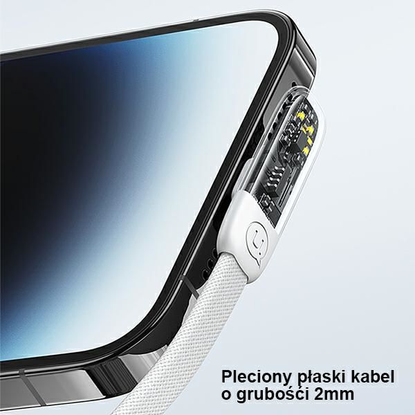USAMS Kabel kątowy USB-C na USB-CPD 100W Fast Charging Iceflake
