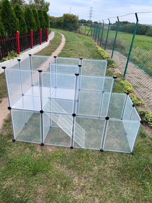 Duża klatka kojec wybieg dla świnki królika zwierząt panelowa NOWA