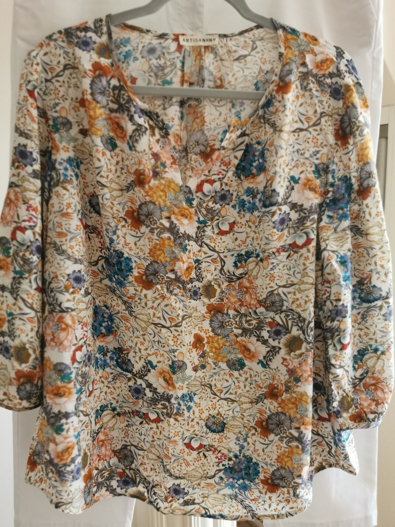 ARTISAN NY Bluzka Wiskozowa Kwiaty 3/4 Rękaw TK Maxx M/L