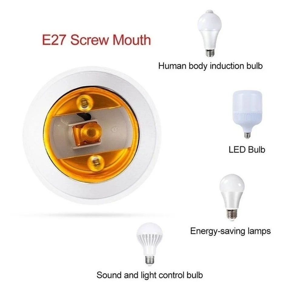 Переходник для лампочки с цоколя E14 на E27.