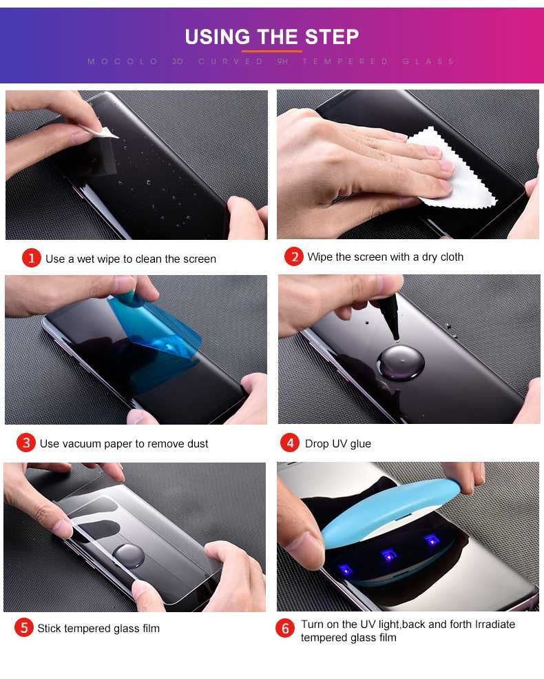 Защитное стекло Mocolo 3D UV УФ для OnePlus 8 / 8 Pro