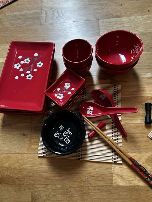 Zestaw do sushi naczynia, paleczki