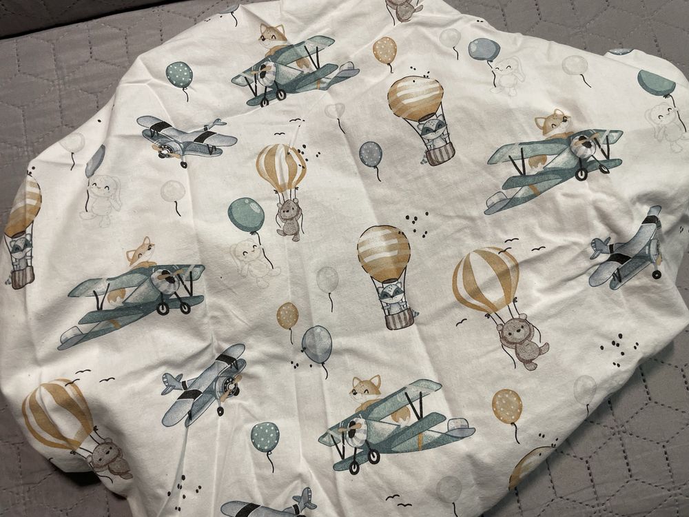 Ochraniacz i prześcieradło do łóżeczka 60x120 Baby Boom – zestaw
