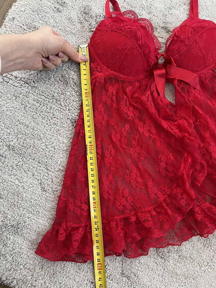 Пеньюар H&M 70B 32в червоний жіноча білизна