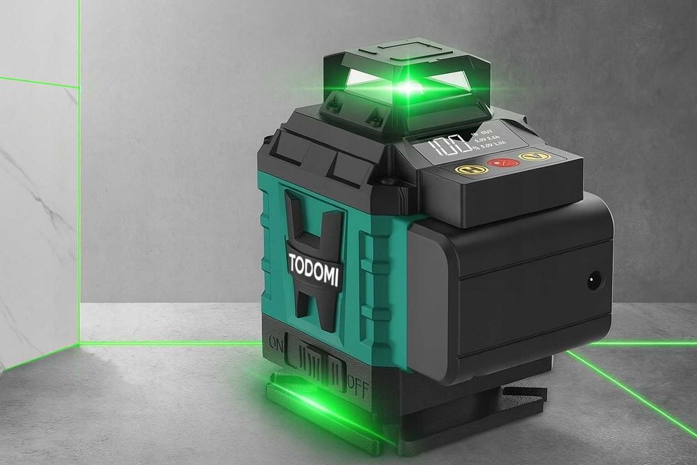 Poziomnica Laserowa 4D 360 Zestaw Ze Statywem I Pilotem Wersja Pro