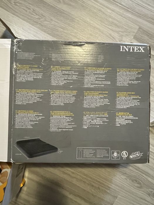 Materac Dmuchany NOWY z Podglowkiem Duzy INTEX + 2 poduszki