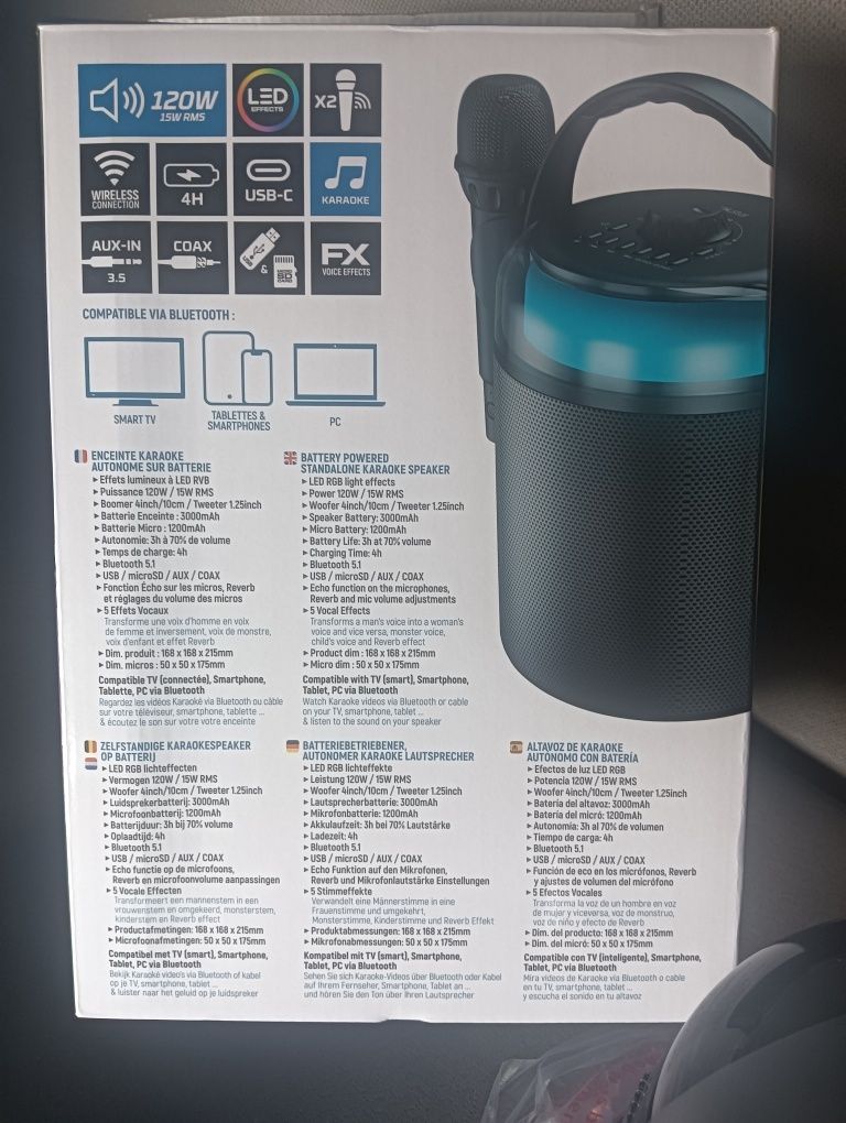 vendo caixa de Som 100W e com microfone