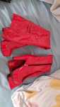 Botas vermelhas couro envernizado salto Nº39 Aliexpress