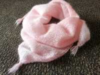 Шарф платок косынка бактус кид-мохер ручное вязание