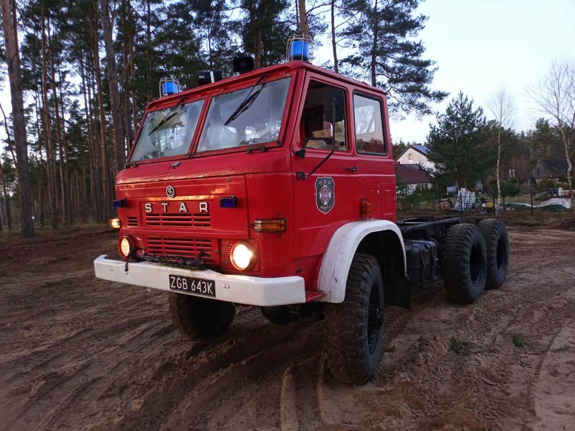 Star 266 podwozie 6x6 reduktor specjalny wyciągarka.