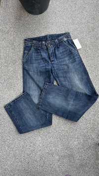 ICEBERG męskie spodnie jeansy niebieskie proste 32