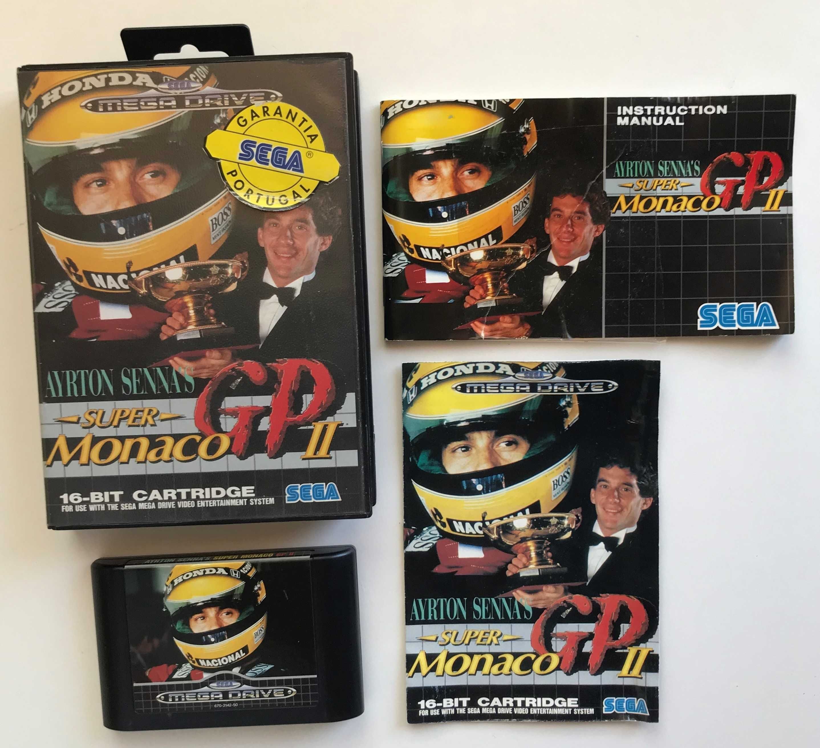 Jogo SEGA MEGADRIVE "Ayrton Senna's Super Monaco GP II" Original /1992