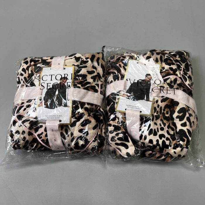 Victoria Secret Satin Leopard оригинал новая пижама сатин леопардовая