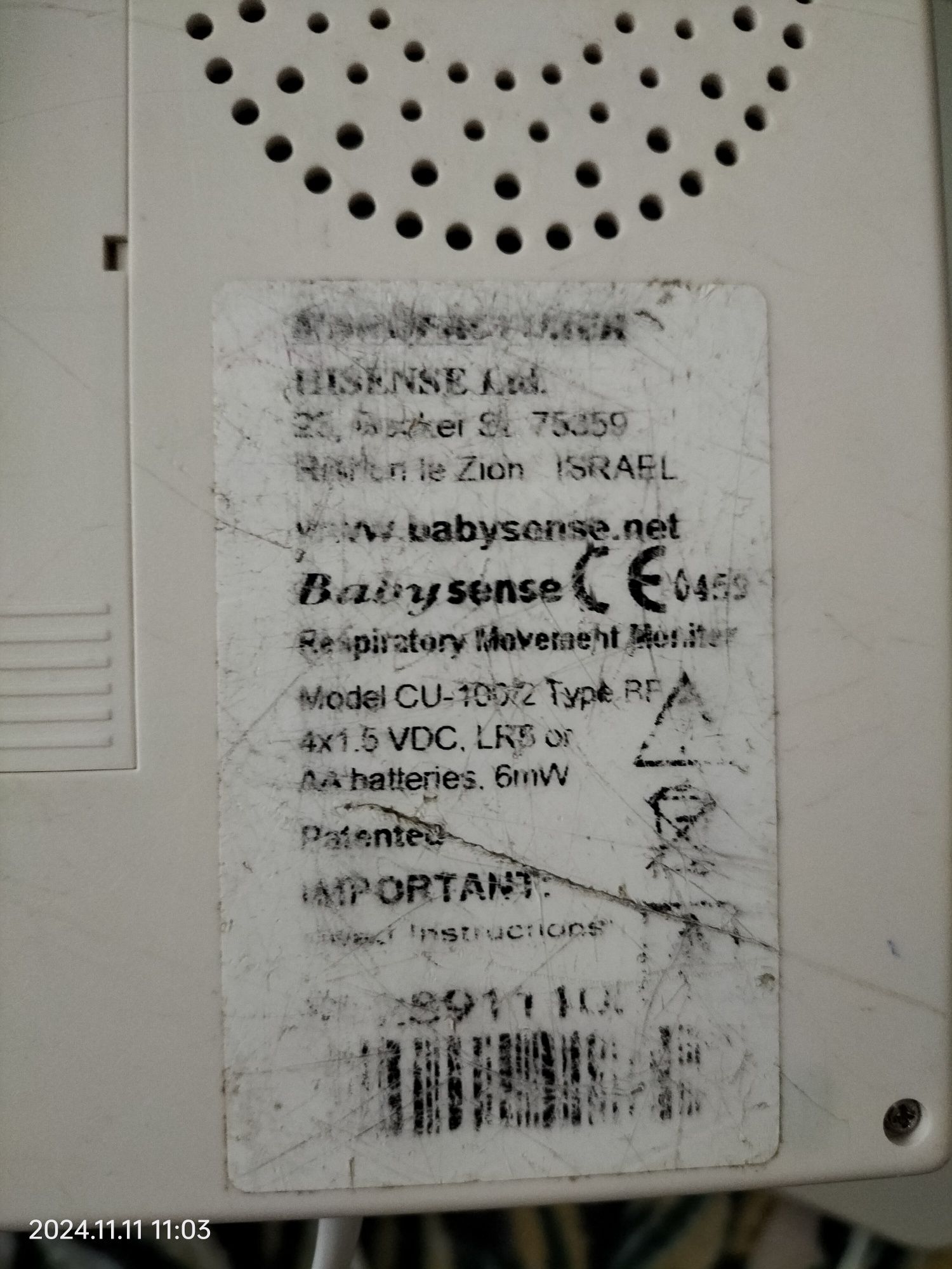 Monitor oddechu dla noworodka