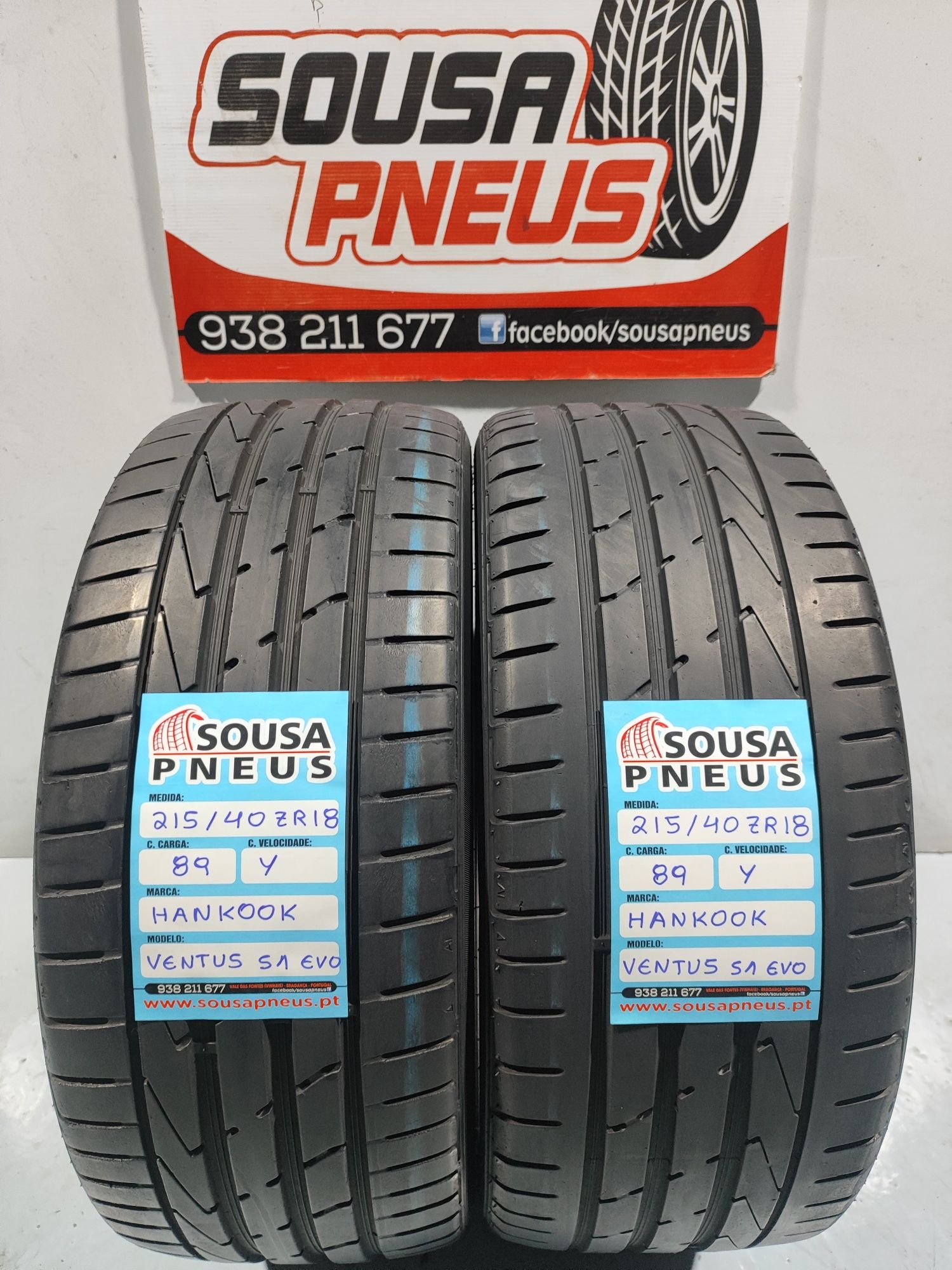 2 pneus semi novos 215-40R18 Hankook - Oferta dos Portes