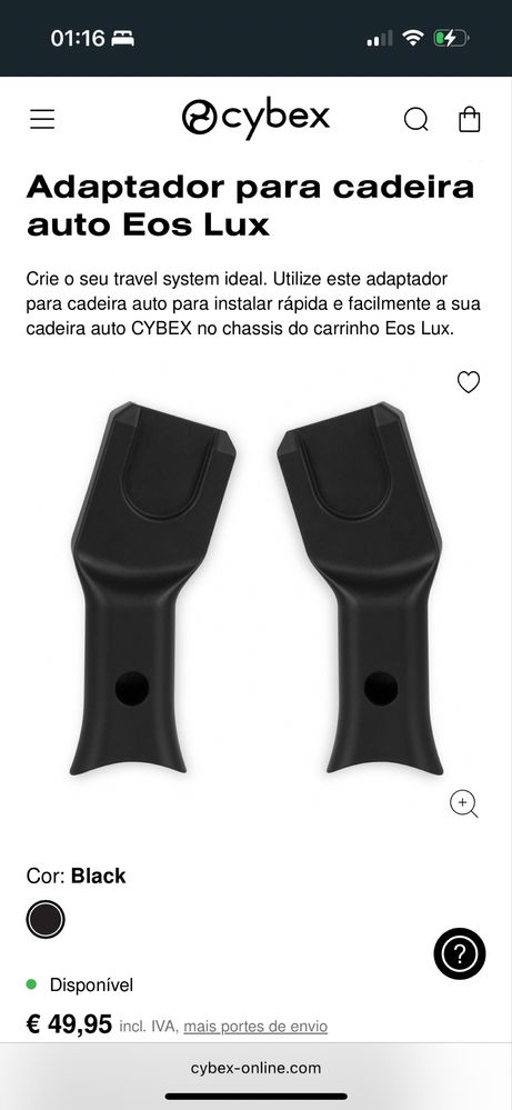 Adaptadores Cybex - Eos Lux