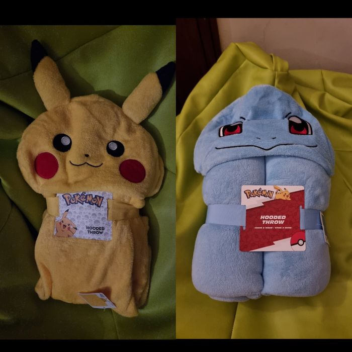 Almofada / Manta polar Pokemon - Bulbasaur Squirtle Pikachu Charmander