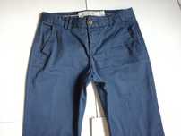 HM H&M LOGG niebieskie spodnie damskie chinos roz. 36