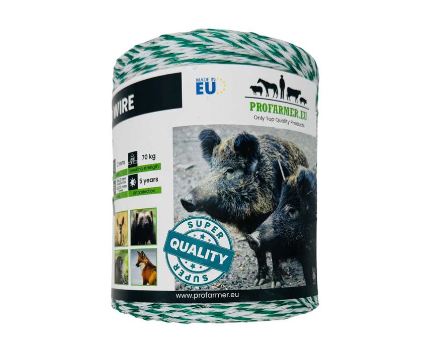 Plecionka drut pastuch na dziki jeleń sarna sarny linka 500M wilki