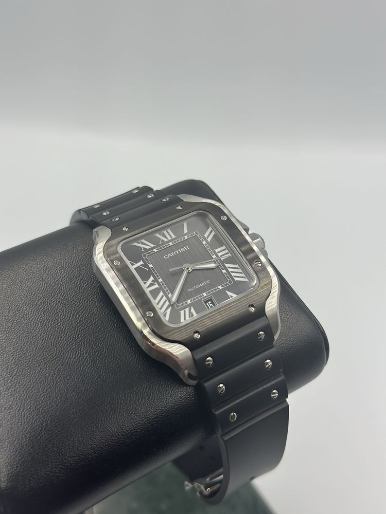 Cartier Santos Large Grey Dial Stainless