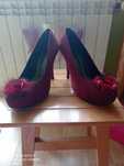 Bordowe buty na obcasie r 39 - Minozzi Milano