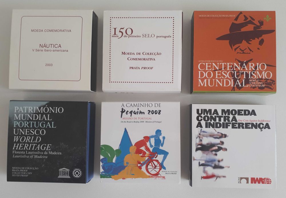 6 Moedas PROOF (Euros) – PRATA