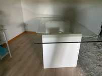 Mesa de jantar vidro com 6 cadeiras