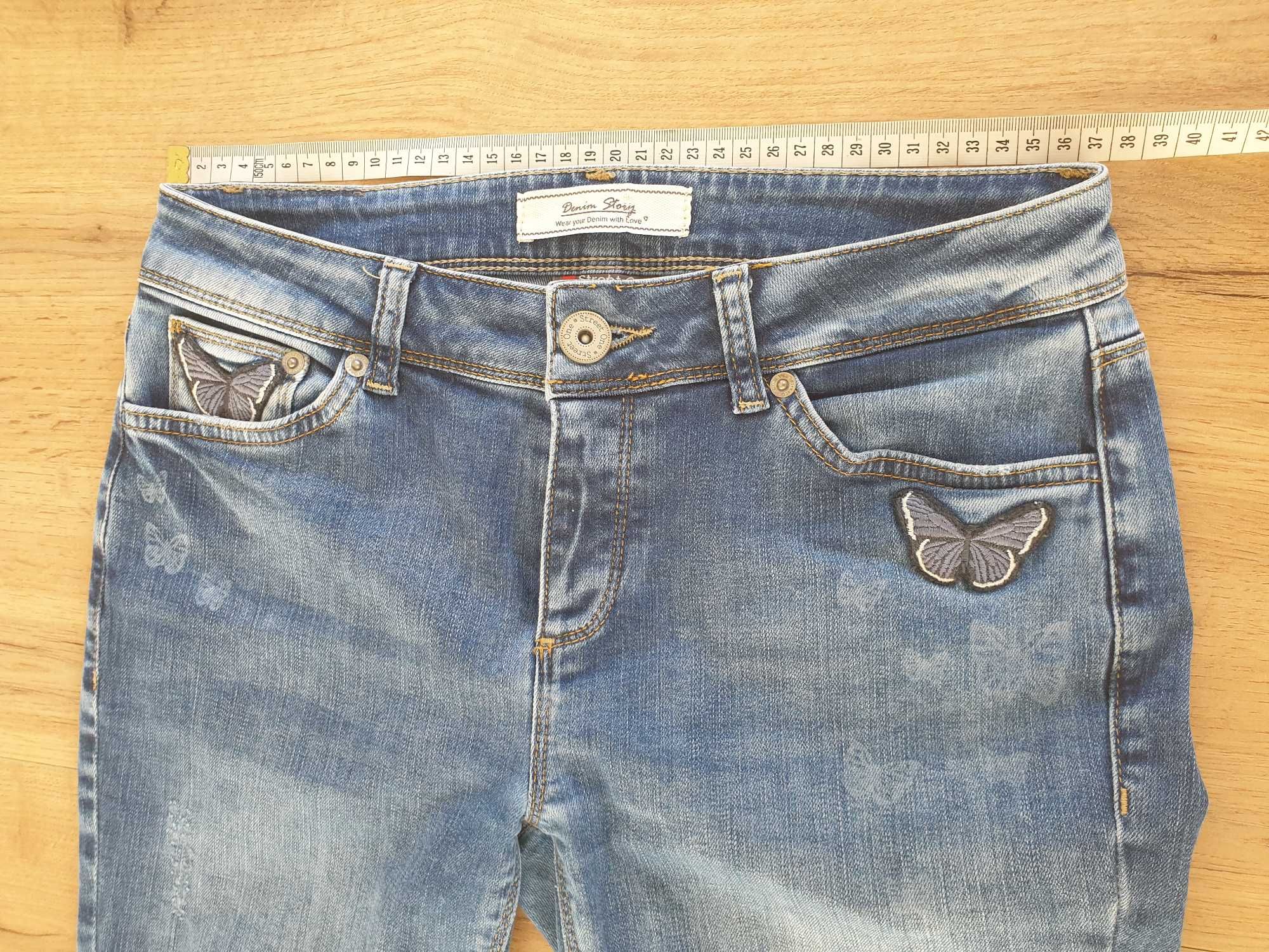 Spodnie jeansowe zdobione motylkami, Street One, W26/L32