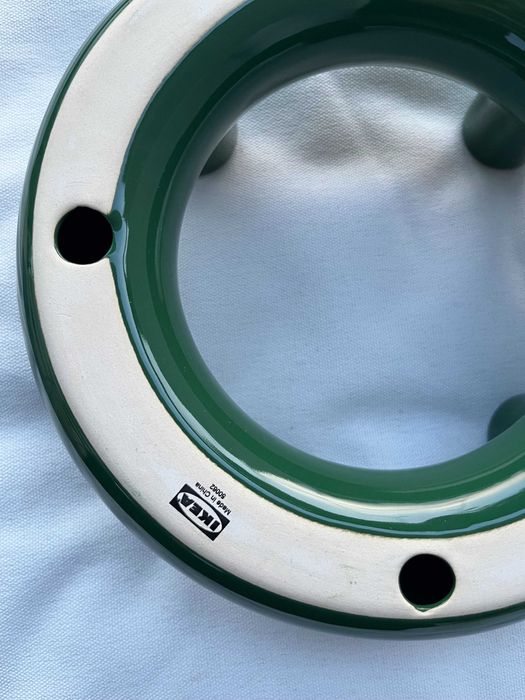 IKEA VINTERFINT Świecznik ciemnozielony 8 cm