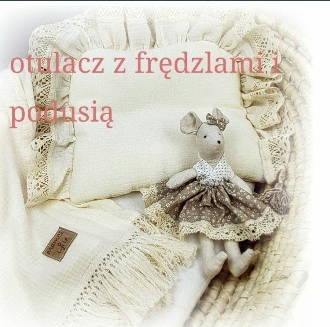 Kocyk otulacz z muślinu z podusią