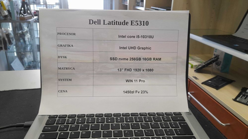 Laptop Dell Latitude E5310 i5 10310USSD NVME 256GB/16GB ram 13,3