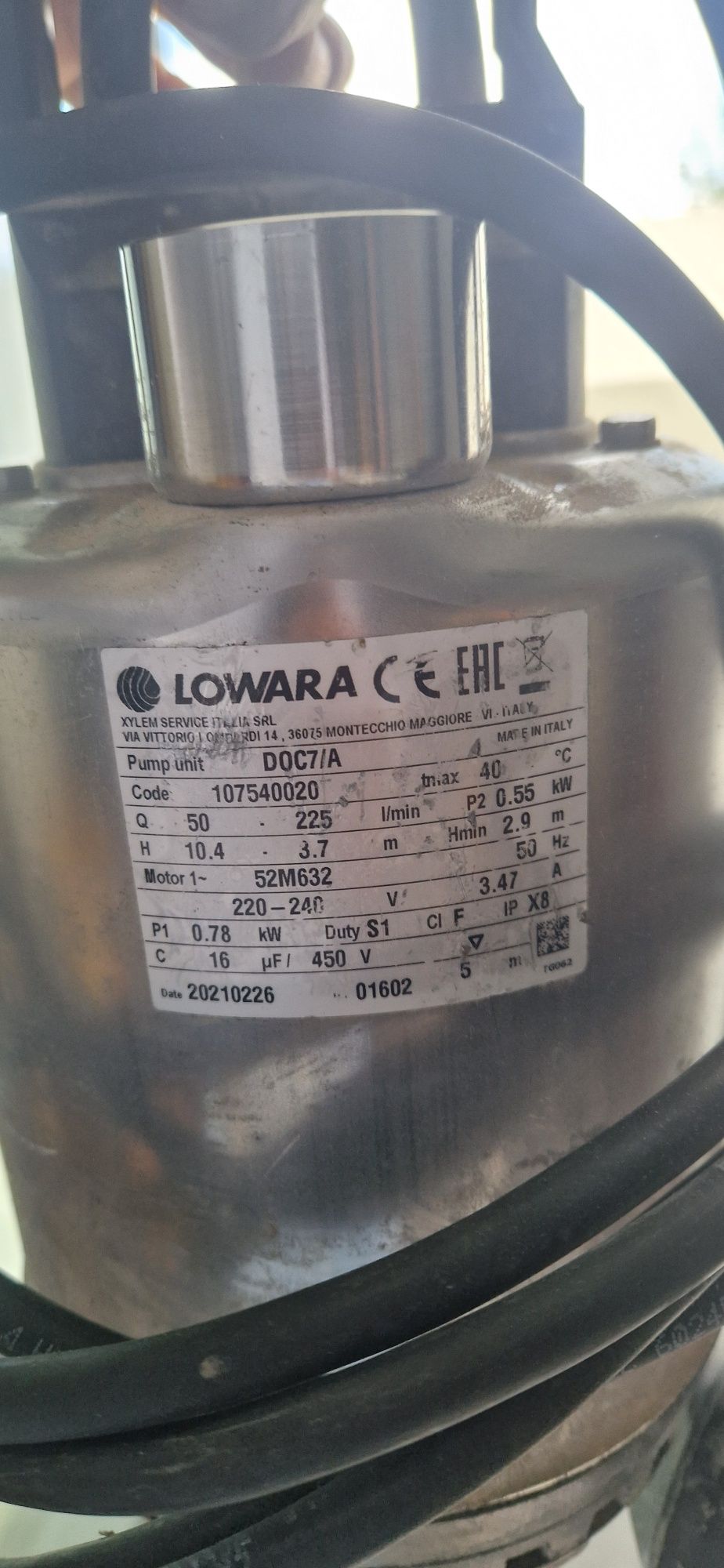 Vendo bomba agua Lowara DOC 7