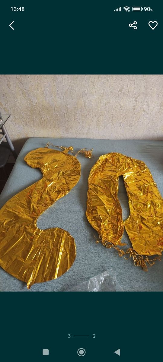 Cyfry urodzinowe złote balony dmuchane 20 2 i 0 jak nowe 100 cm