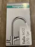 hansgrohe Talis M52 bateria kuchenna 270 1jet chrom zawór odcinający