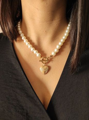 Ожерелье подвеска жемчужное жемчуг перлина намисто цепочка чокер