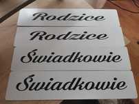 Tablice rejestracyjne weselne ślubne rodzice świadkowie