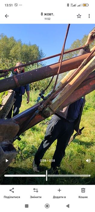 Навісне обладнання екскаватора ЮМЗ