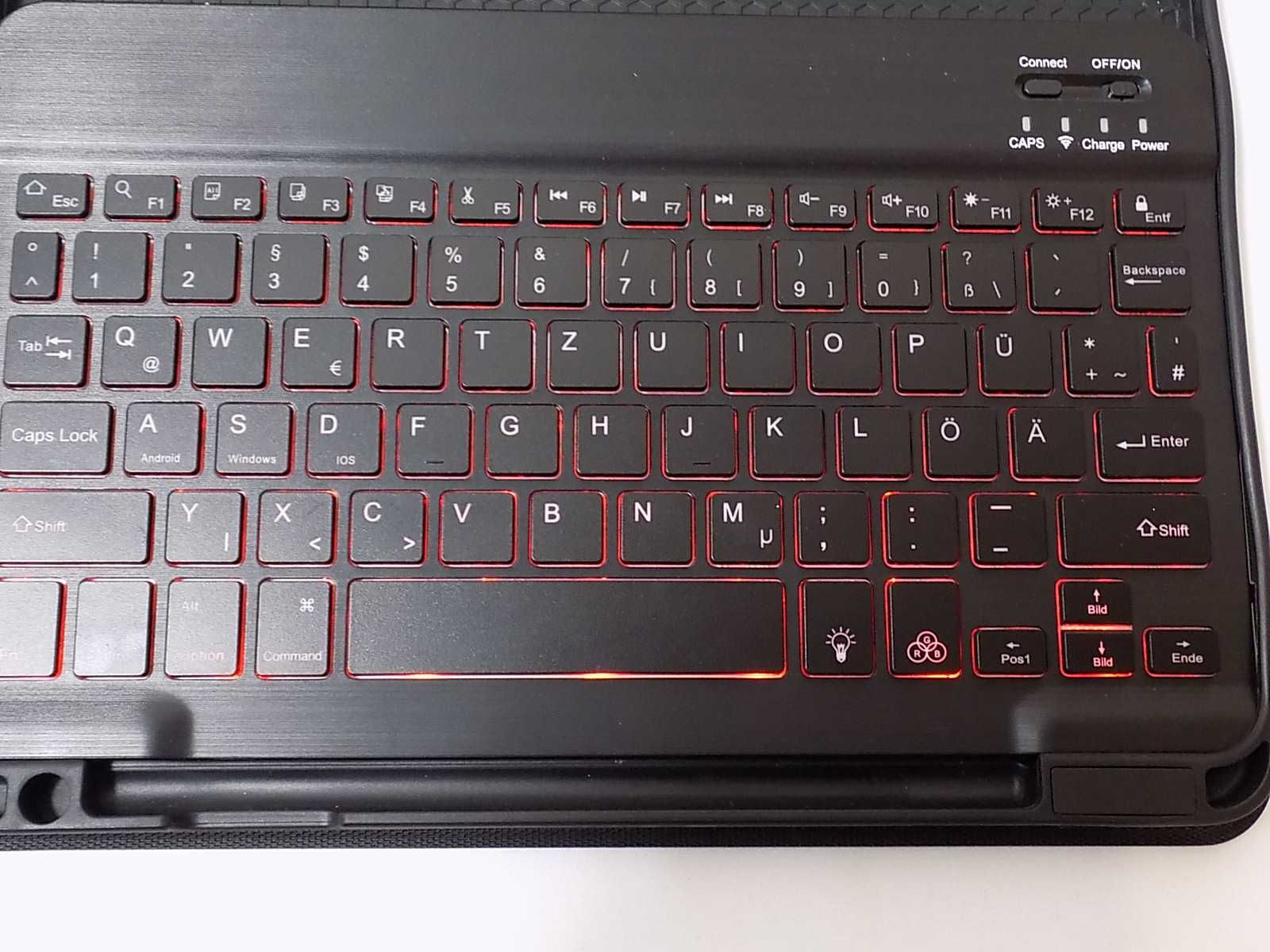 Klawiatura Bluetooth z podświetleniem do tabletu USB plus etui gratis