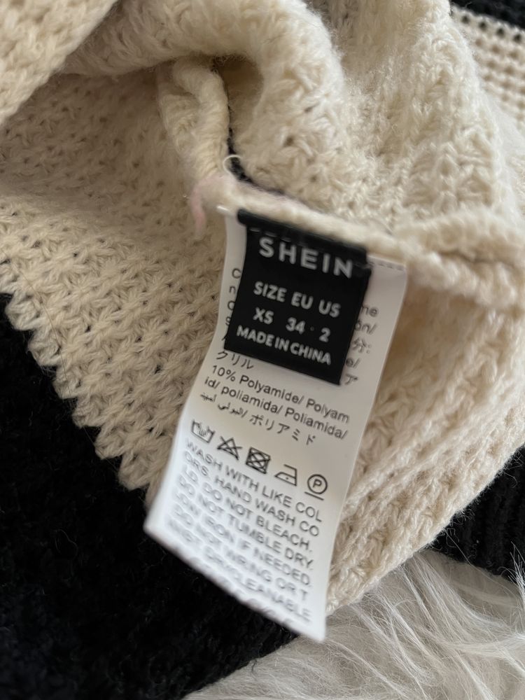 Sweter w paski z rozszerzanymi rękawami Shein XS