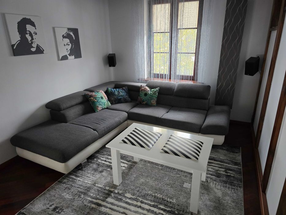 Kanapa narożna narożnik szary