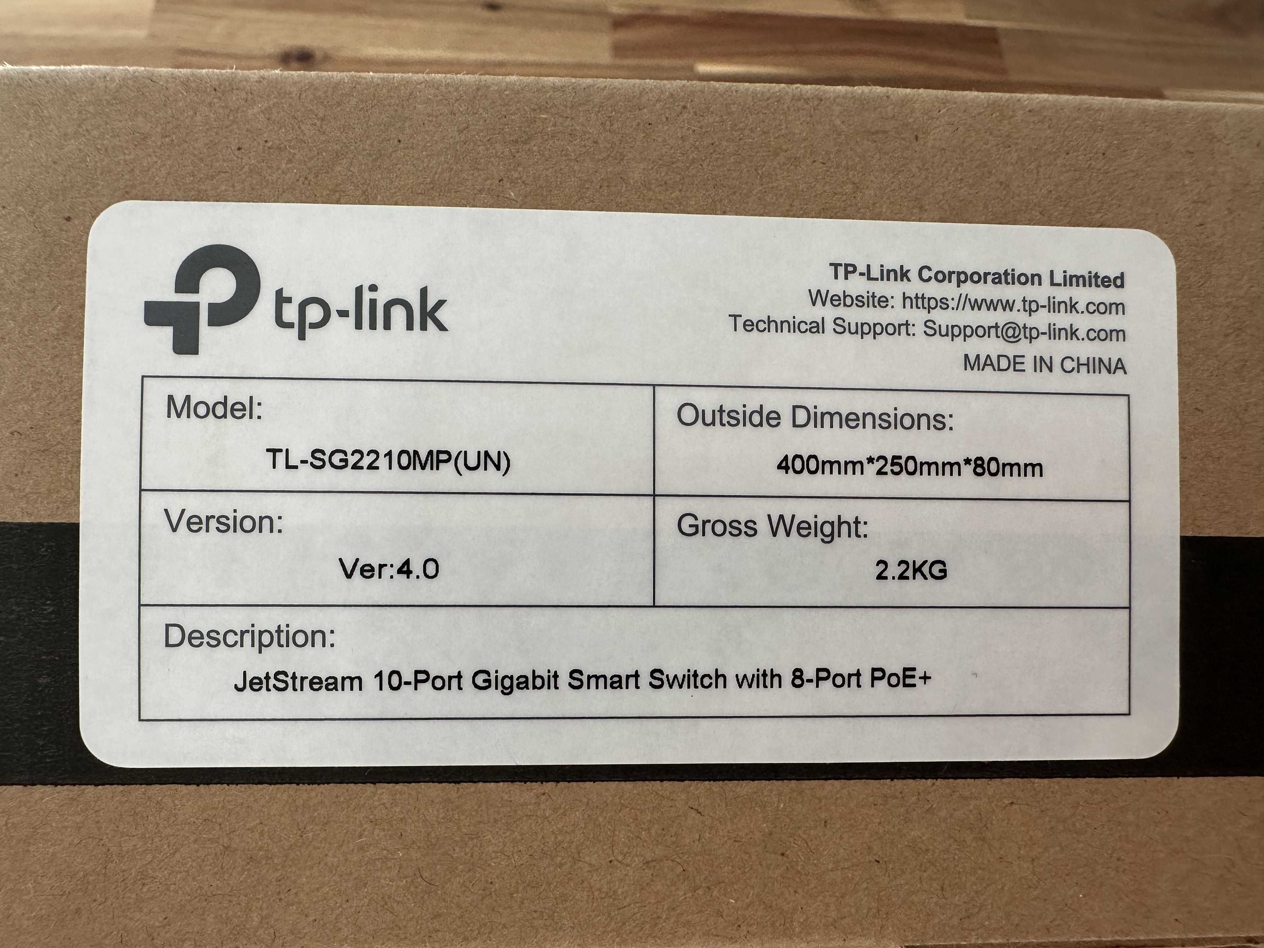 TP-Link TL-SG2210MP Jetstream 10-Port Gigabit Smart Switch
