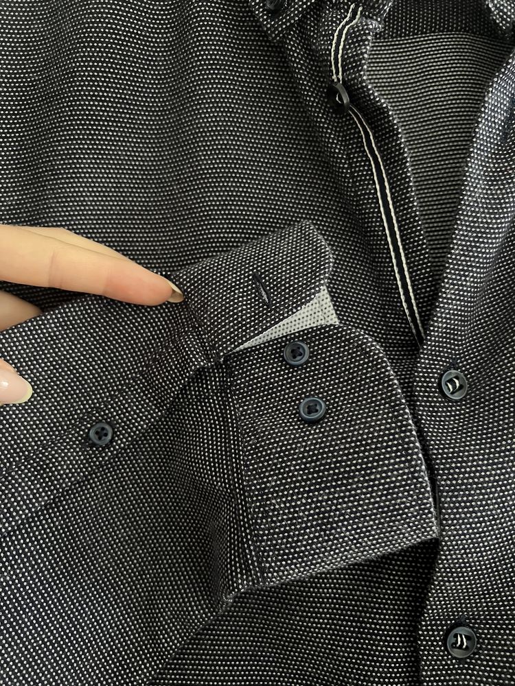 Granatowa koszula wzór, regular fit Reserved XXL
