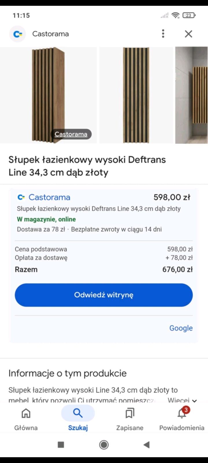 Szafka podwieszana nowa