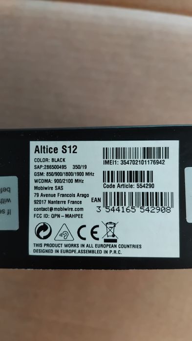 Smartphone s12 altice