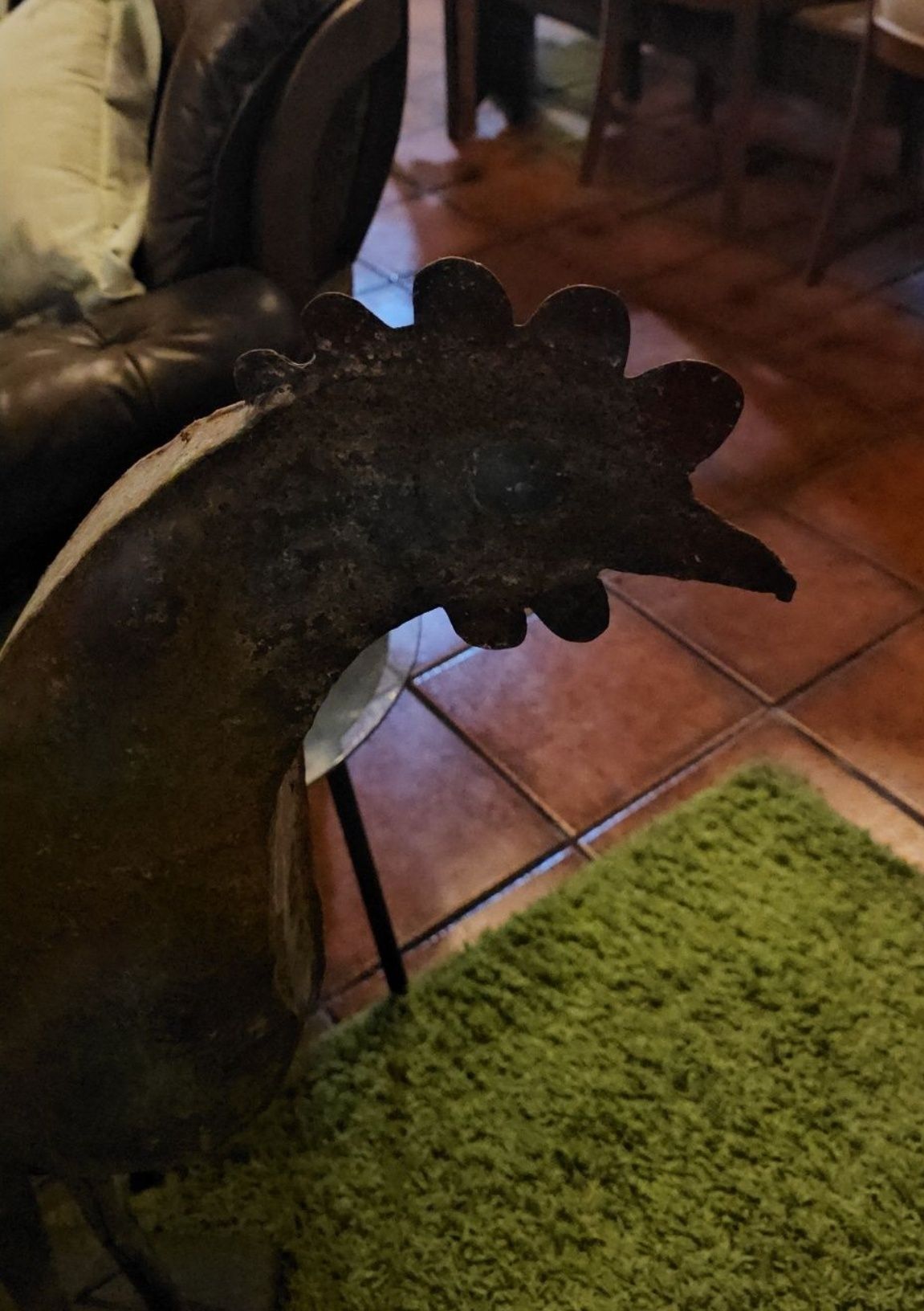 Estatueta Galináceo Ferro Forjado